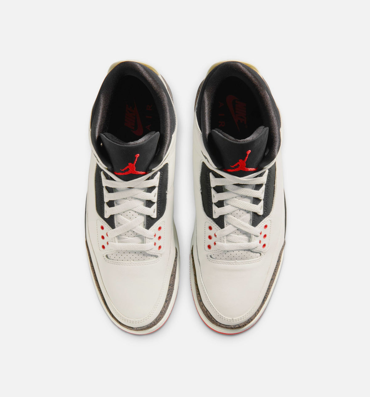 Air Jordan 3 Retro Sail And University Red Men's Lifestyle Shoes - Sail / Black / University Red / Pale Ivory