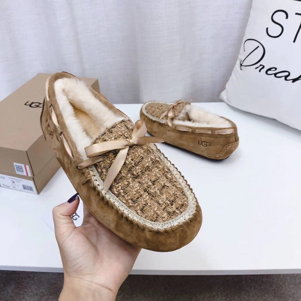 Chestnut Chanel-Style Driving Loafers — Sophisticated & Chic | New Arrival | In Stock