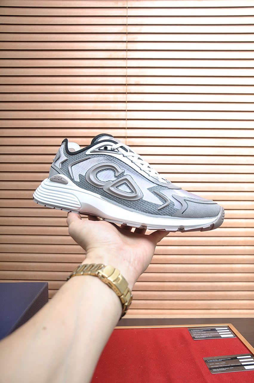 Dior Paneled Lace-Up Sneakers