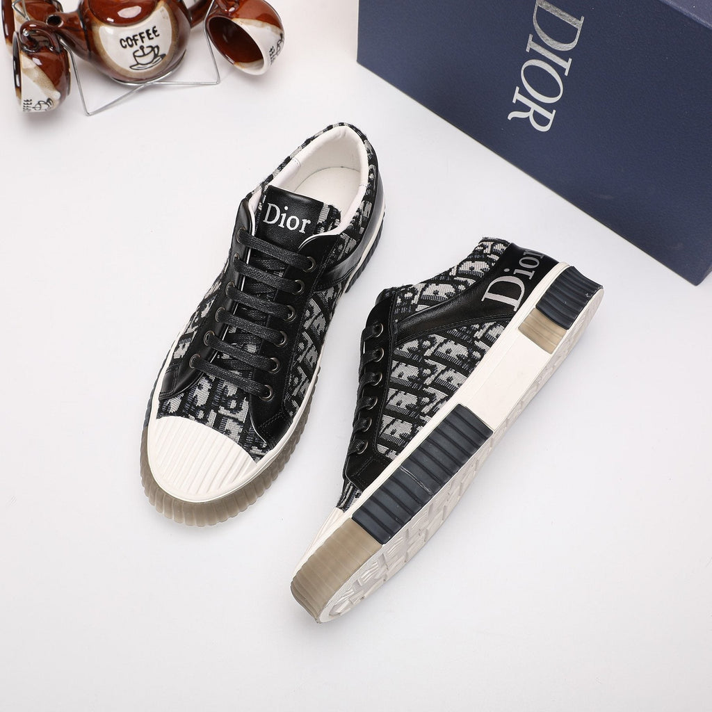 Dior Patterned High-Top Sneakers